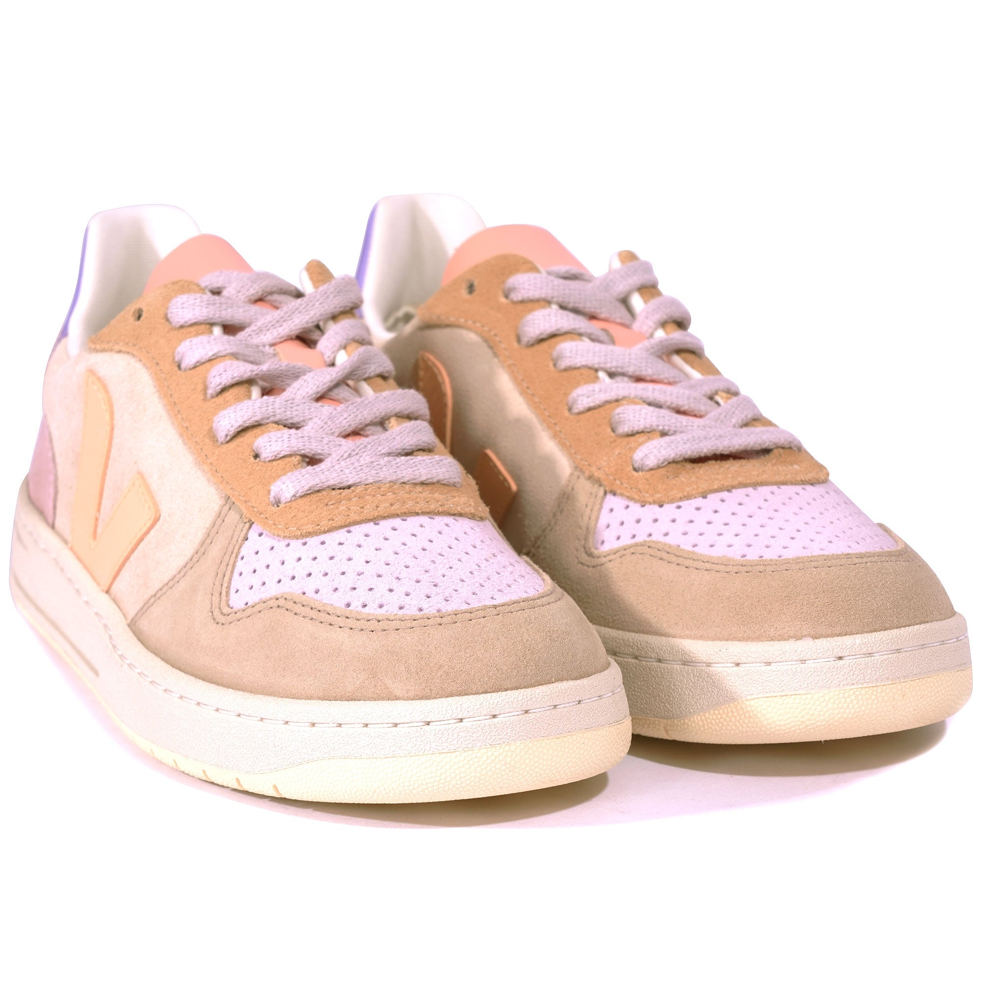 Veja V-10 Suede - Pink/Beige