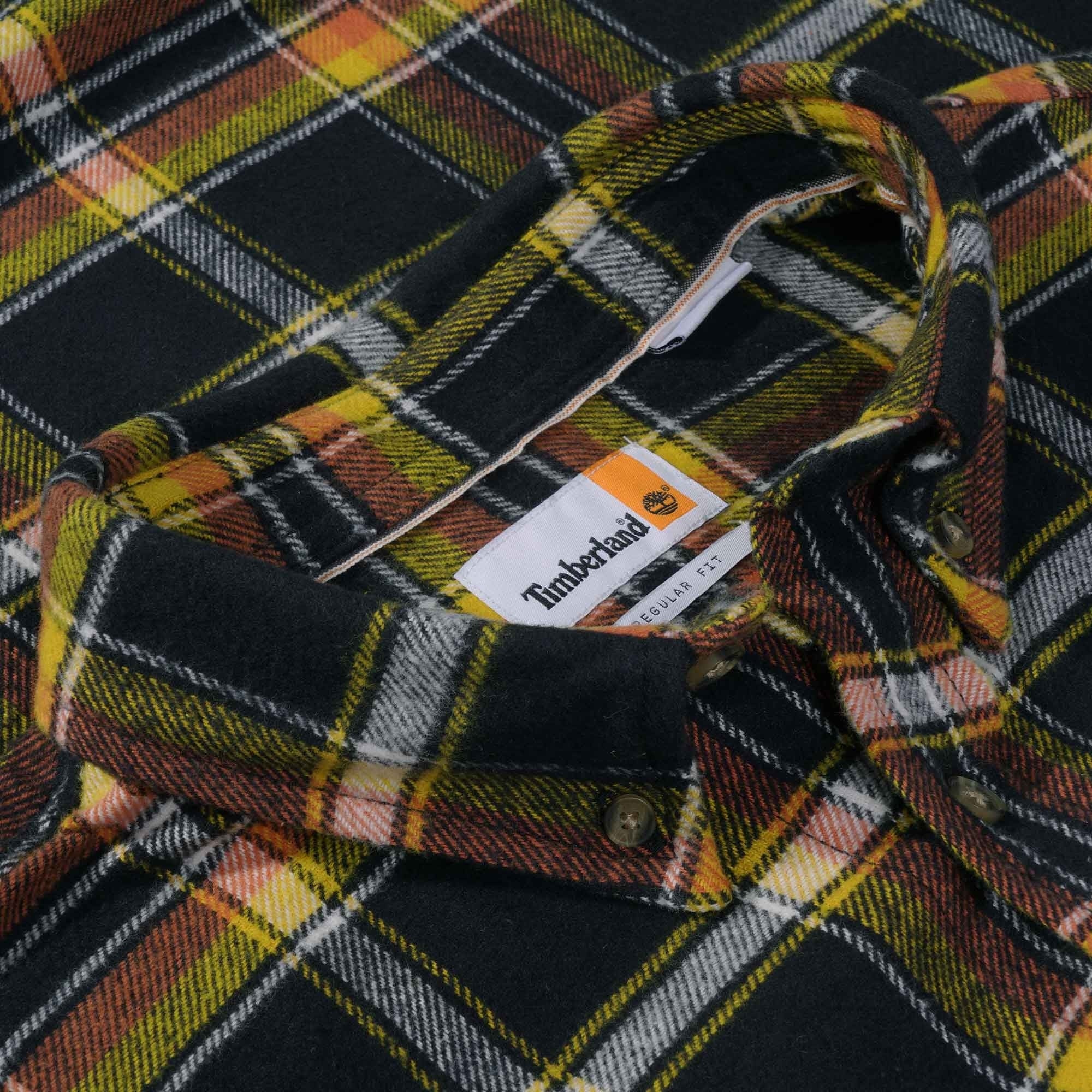 Timberland Heavy Flannel Check Shirt - Black/Yellow