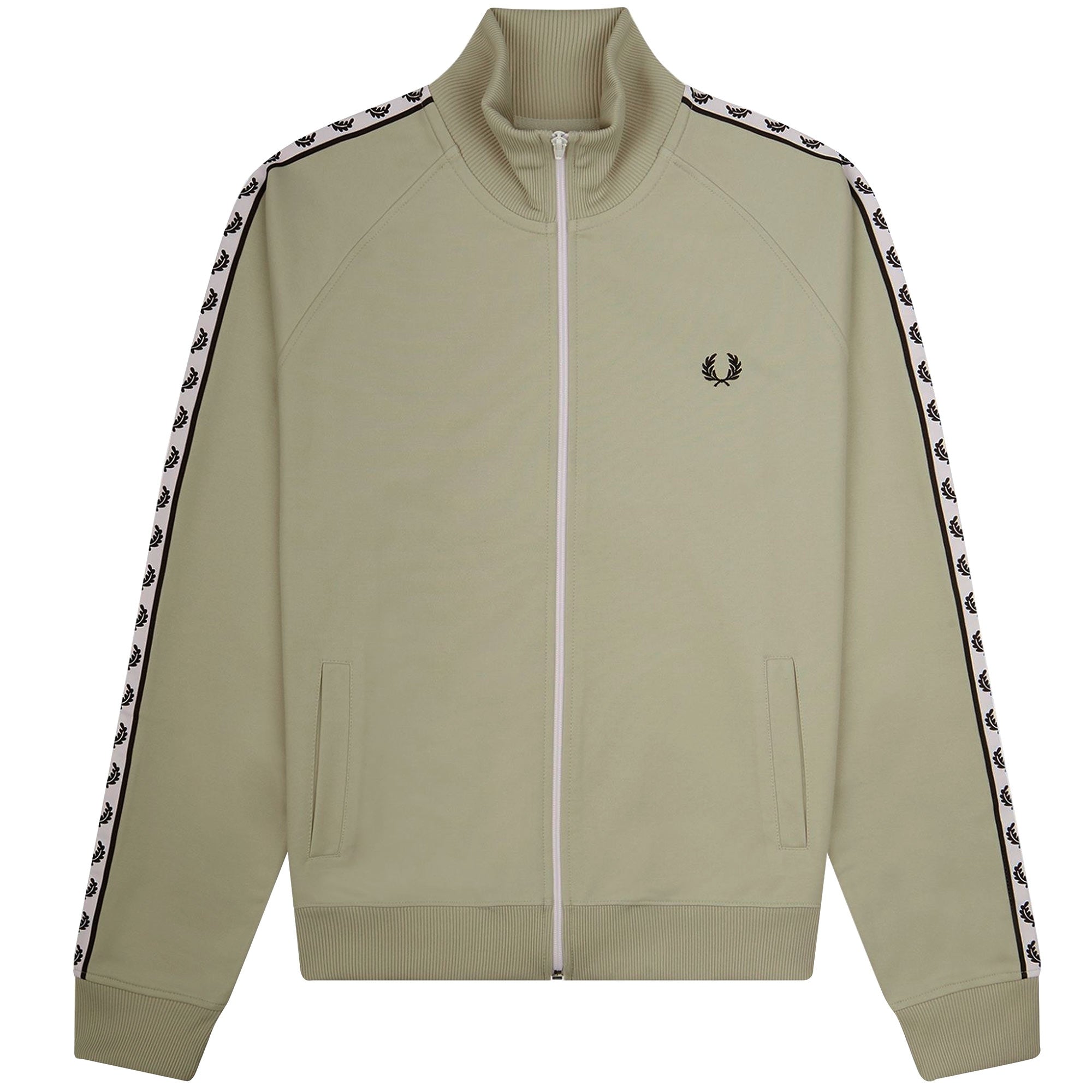 Fred Perry Taped Track Jacket - Light Oyster Green