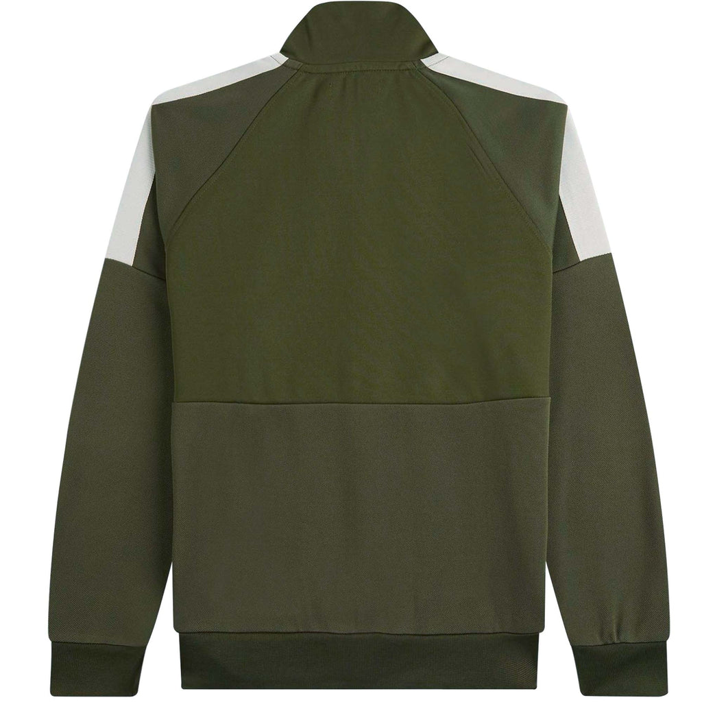 Fred Perry Panelled Track Jacket - Military Green