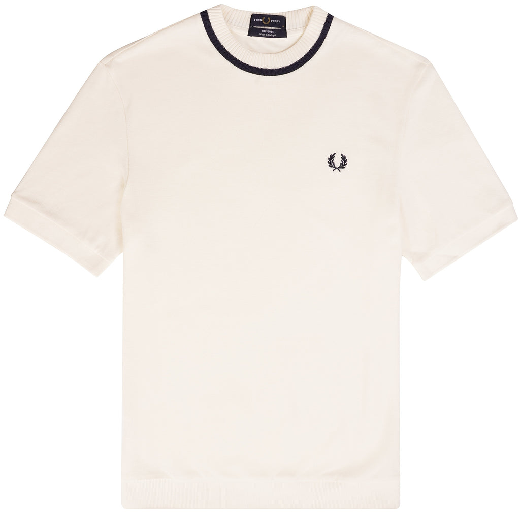 Fred Perry Reissues Crew Neck Pique T-Shirt - (Snow white) Ecru