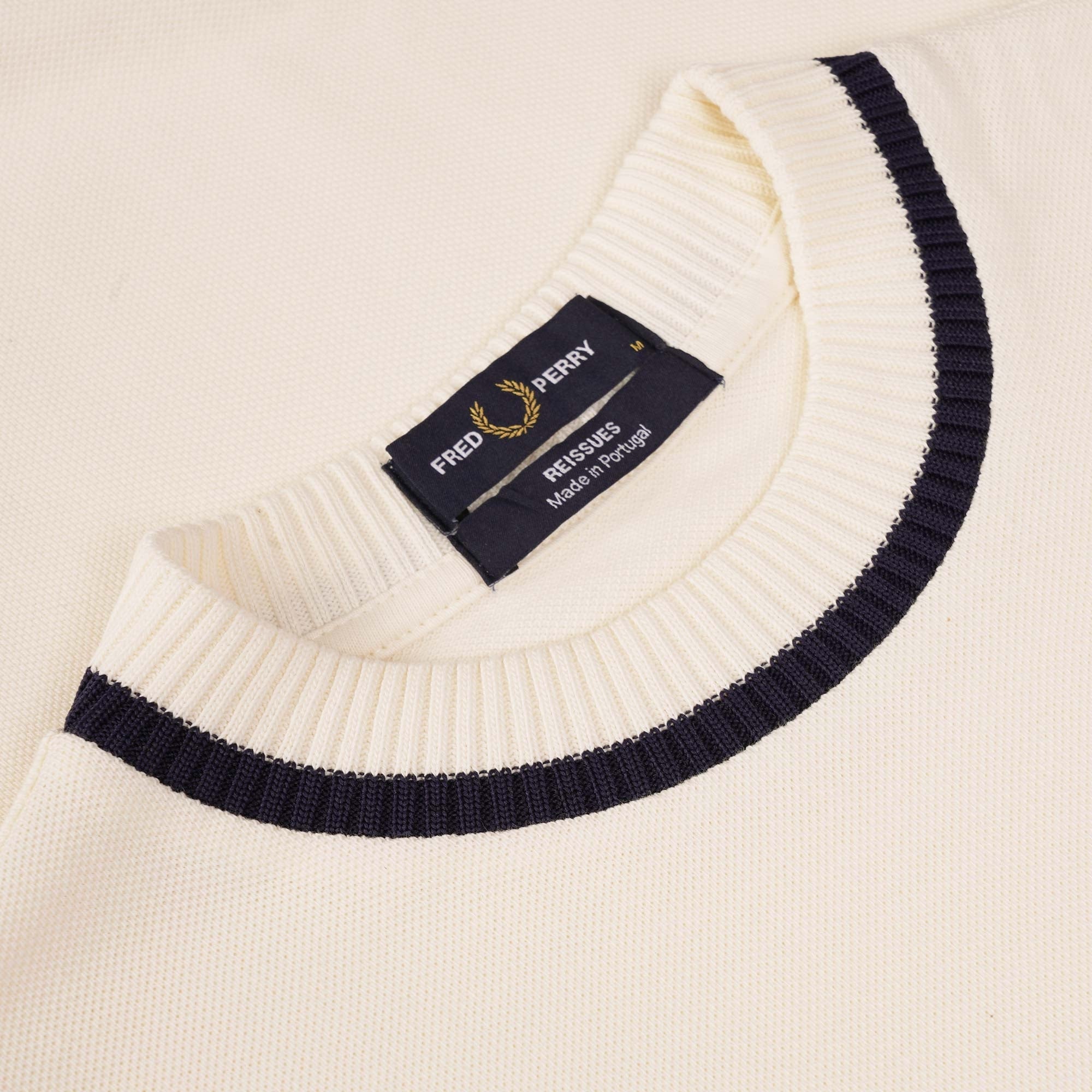 Fred Perry Reissues Crew Neck Pique T-Shirt - (Snow white) Ecru