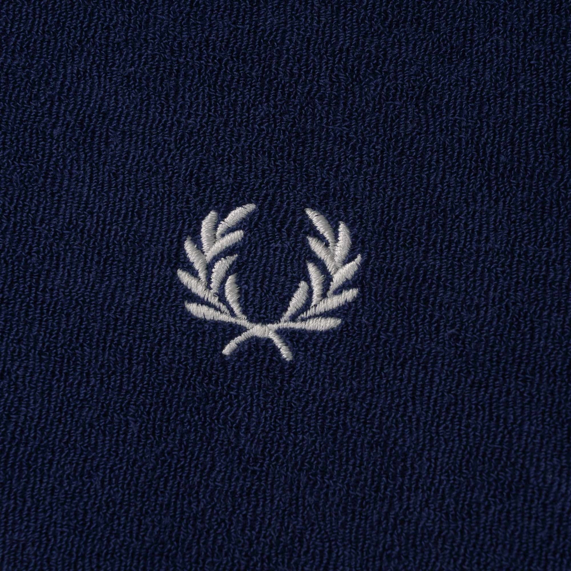 Fred Perry Reissues M4 Towelling Twin Tipped Polo Shirt - French Navy