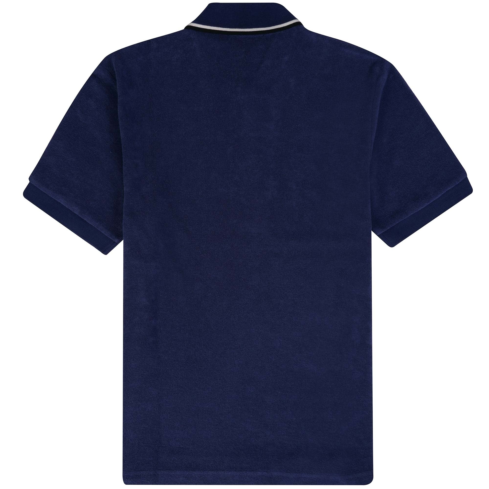 Fred Perry Reissues M4 Towelling Twin Tipped Polo Shirt - French Navy