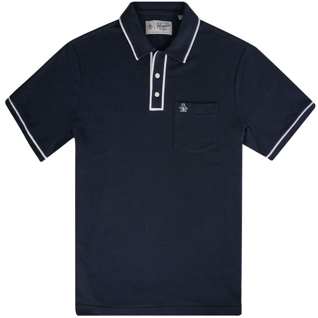 Original Penguin Earl Organic Cotton Polo Shirt - Dark Sapphire