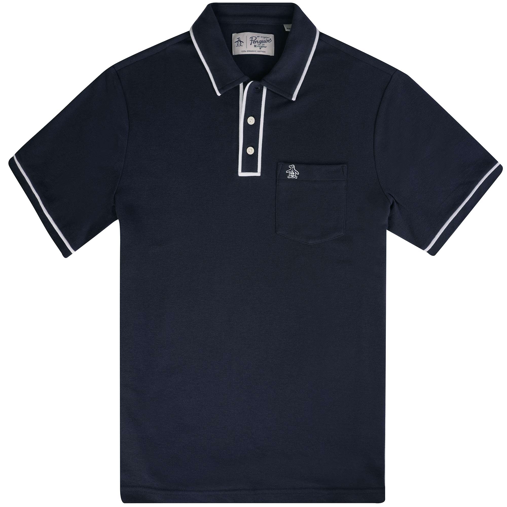 Original Penguin Earl Organic Cotton Polo Shirt - Dark Sapphire