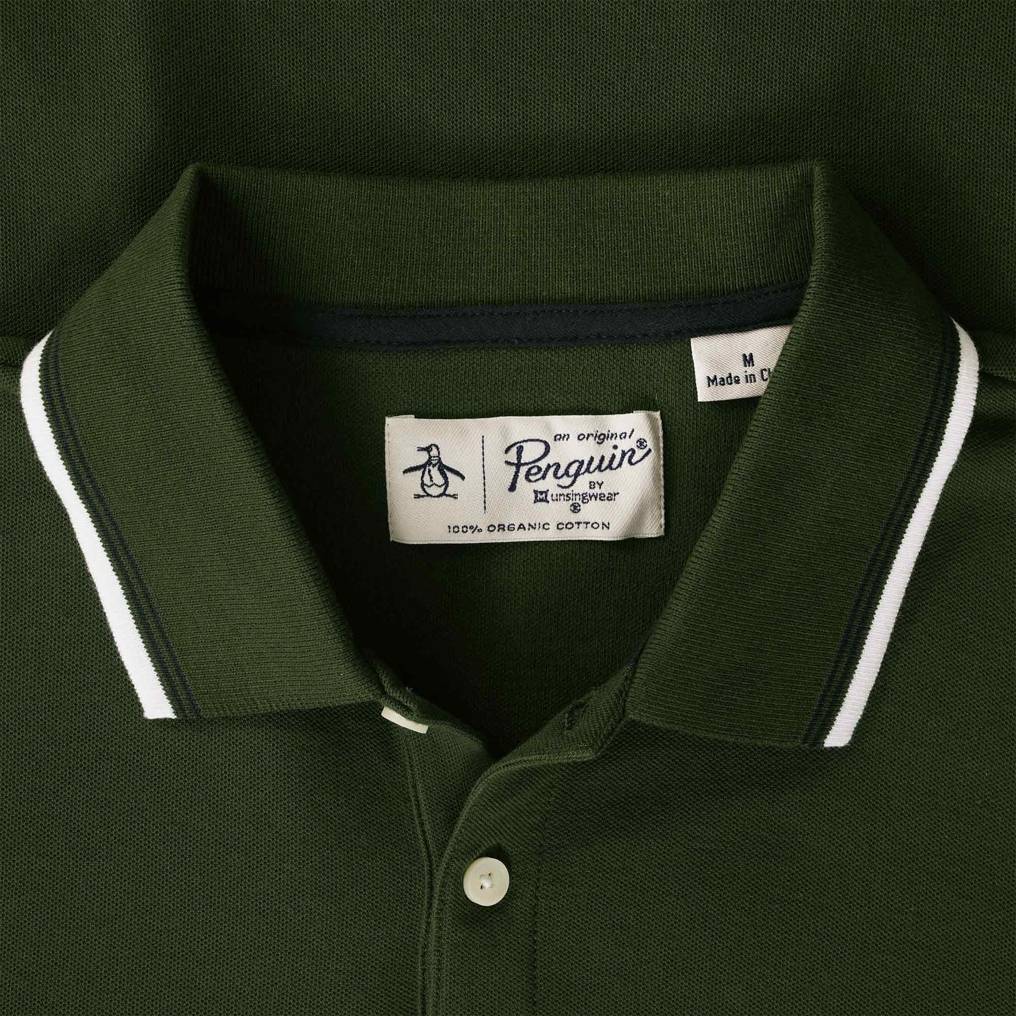 Original Penguin Organic Cotton Tipped Polo Shirt - Deep Forest