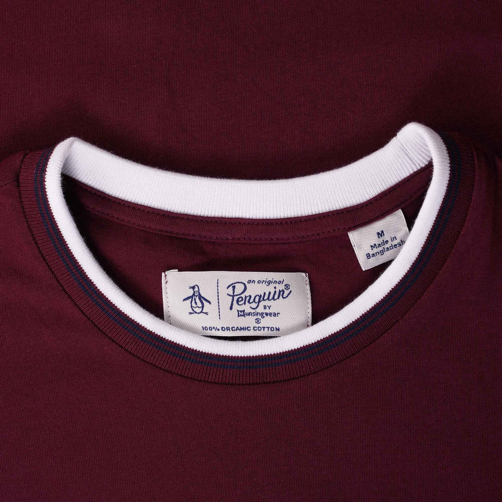 Original Penguin Pete Organic Cotton Ringer T-Shirt - Tawny Port