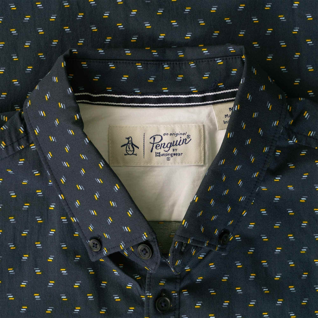 Original Penguin Poplin Stretch Shirt - Dark Sapphire