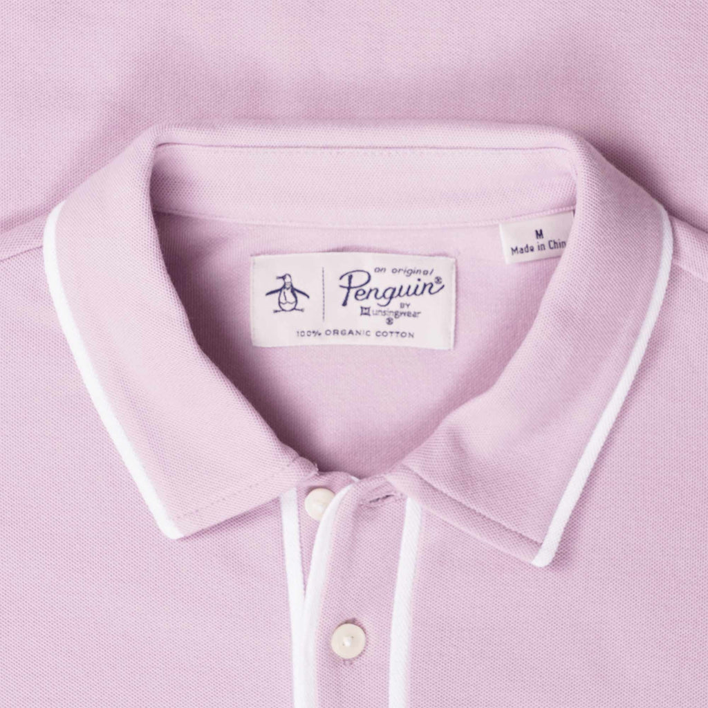 Original Penguin Earl Organic Cotton Polo Shirt - Lavender Frost