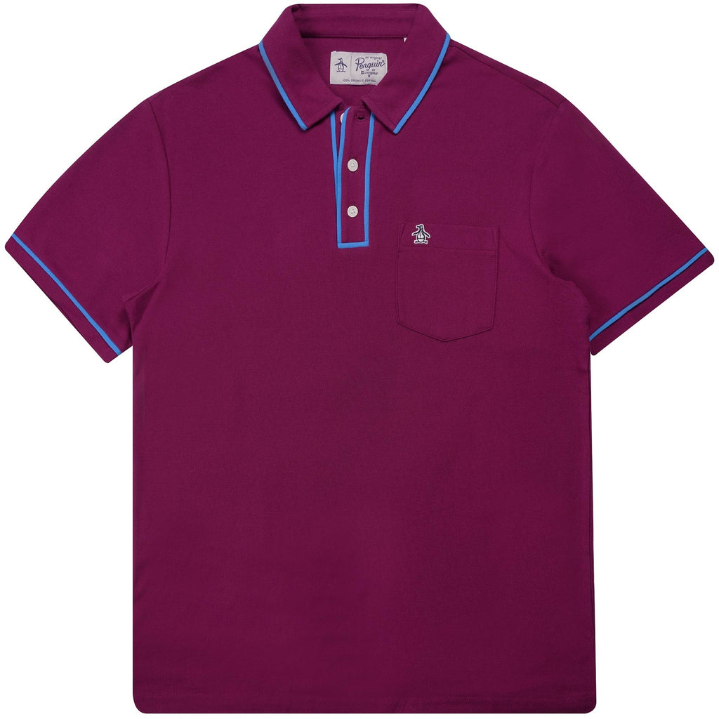 Original Penguin Earl Organic Cotton Polo Shirt - Magenta Purple