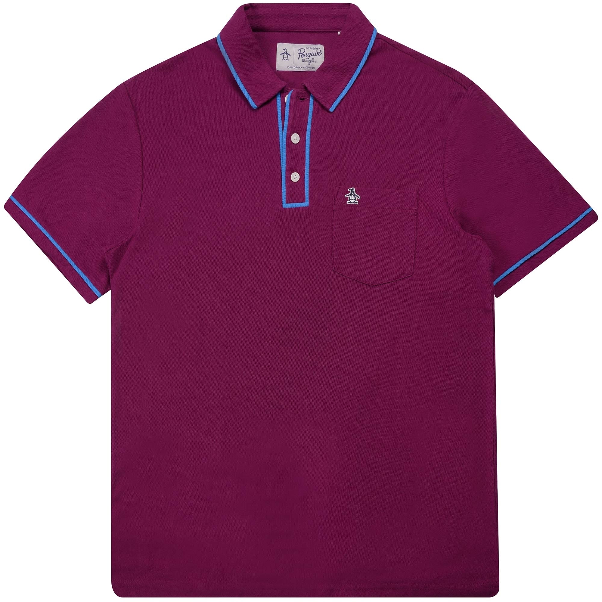 Original Penguin Earl Organic Cotton Polo Shirt - Magenta Purple
