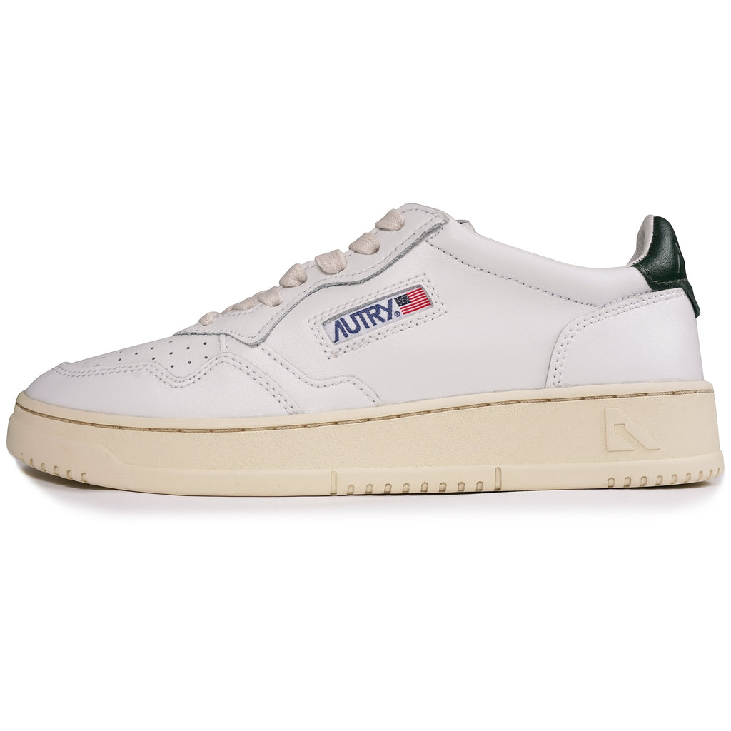 Autry Action Low Leather - White/Green