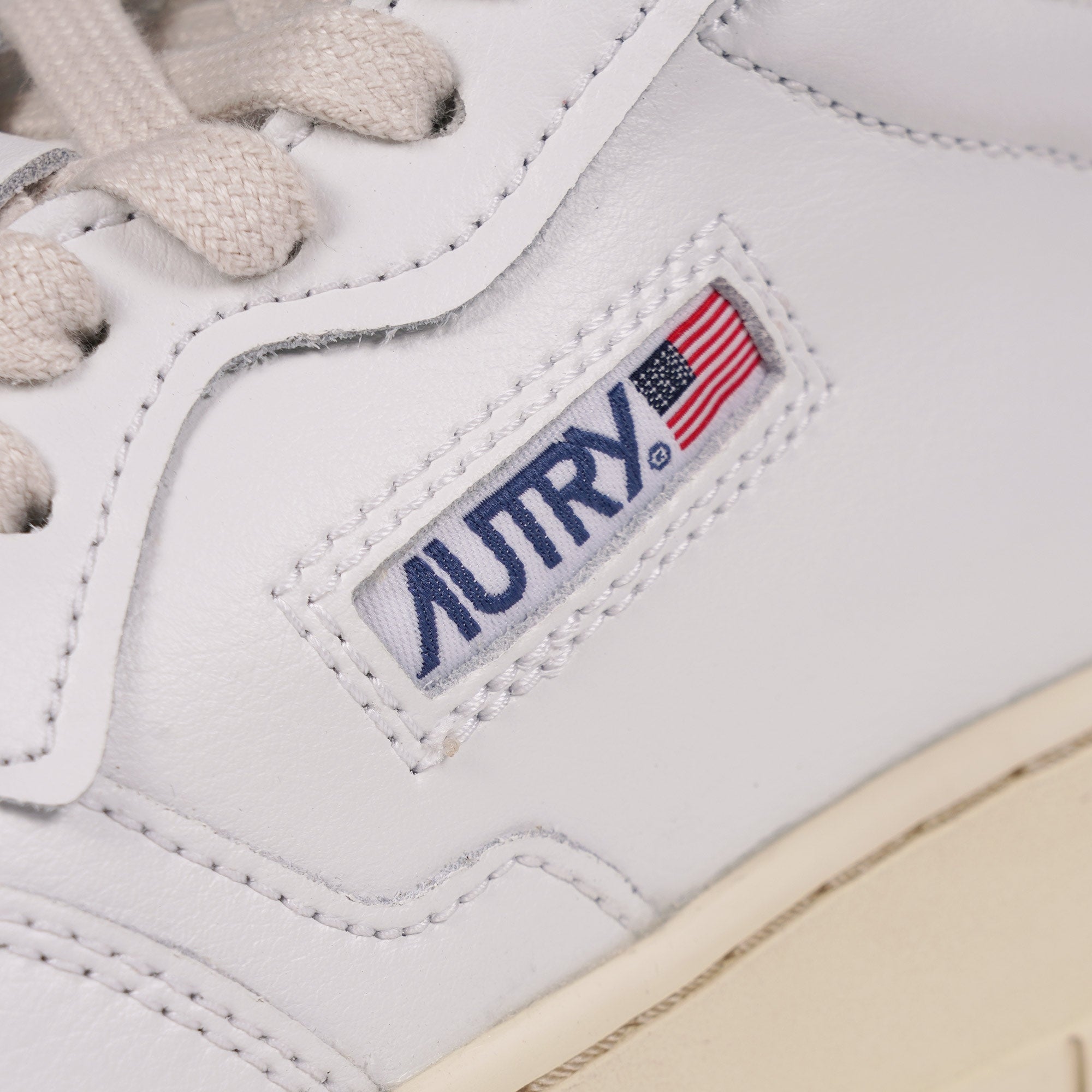 Autry Action Low Leather - White/Green
