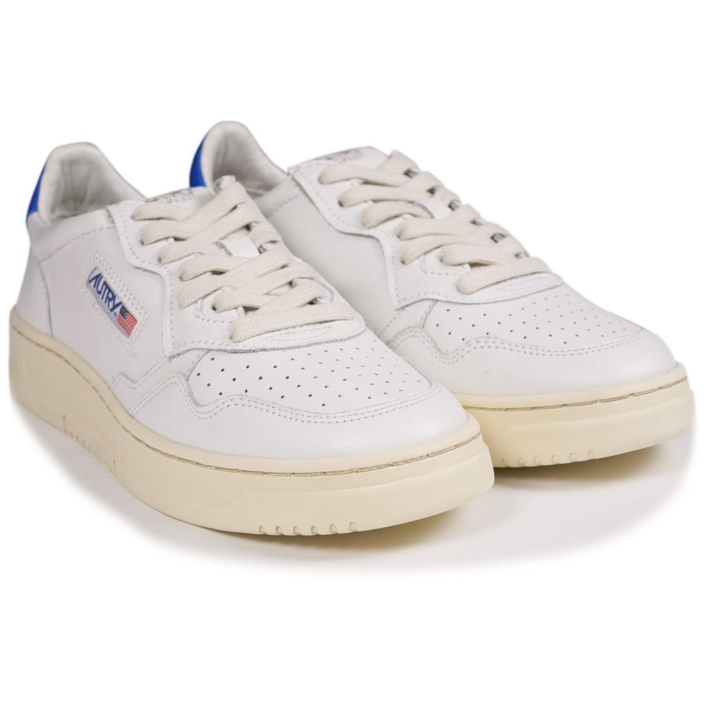 Autry Action Low Leather - White/Blue