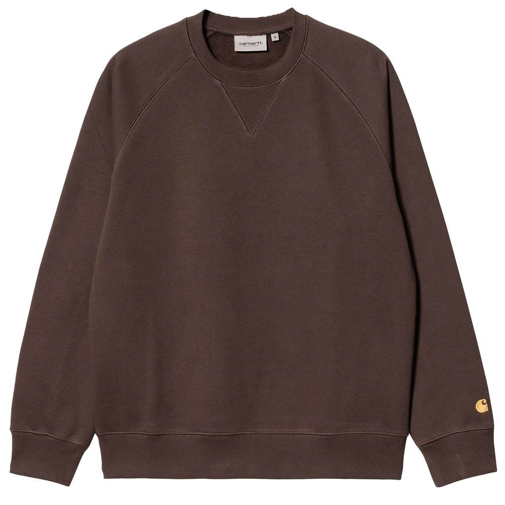 Carhartt WIP Chase Sweatshirt - Dark Umber/Gold