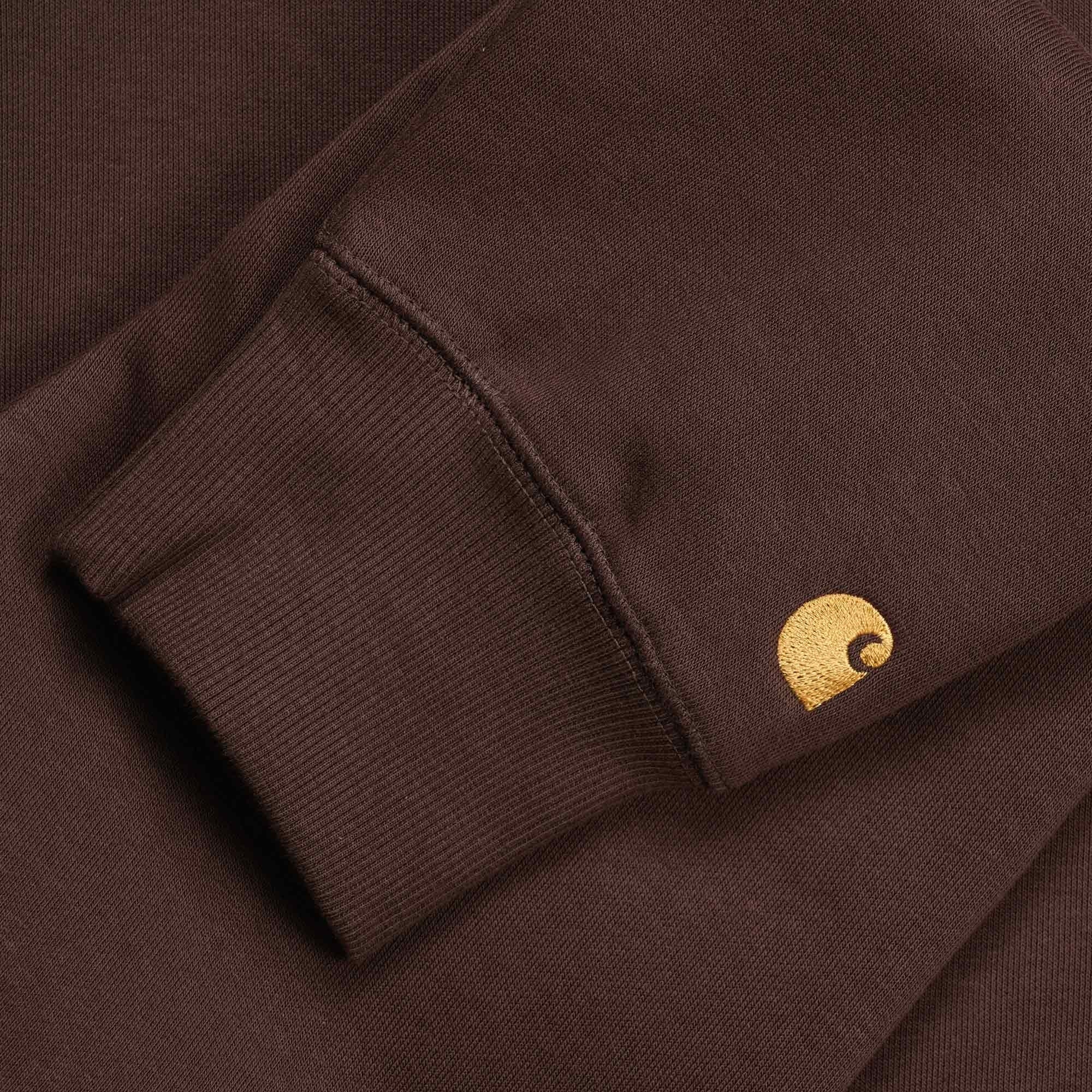 Carhartt WIP Chase Sweatshirt - Dark Umber/Gold
