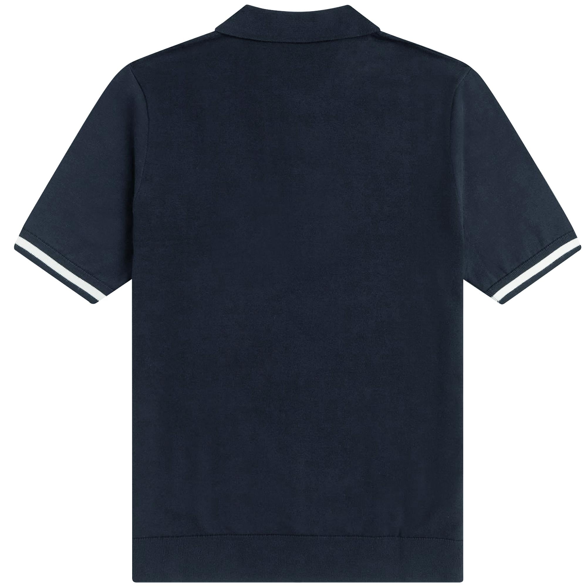 Fred Perry K3 Tipping Texture Knitted Polo Shirt -  Shaded Navy