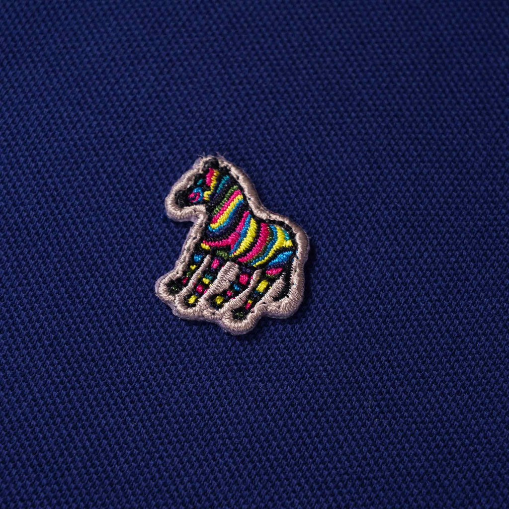 Paul Smith Short Sleeve Zebra Logo Polo Shirt - Blue