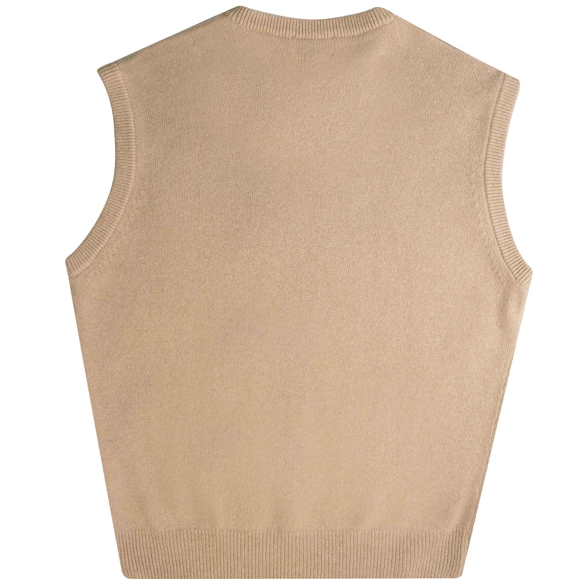 Pringle of Scotland V Neck Sleeveless Jumper - Camel
