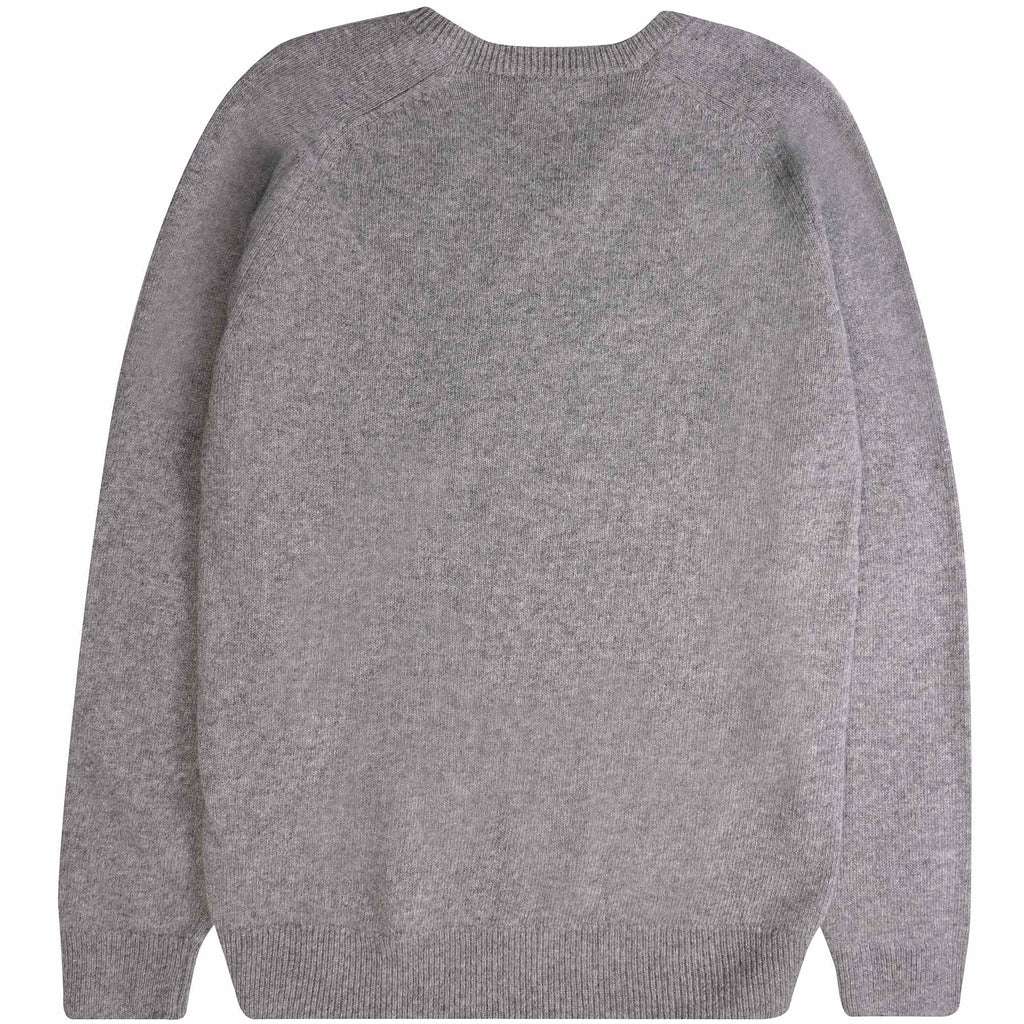 Pringle of Scotland V Neck Archive Lambswool Blend Jumper - Grey Marl