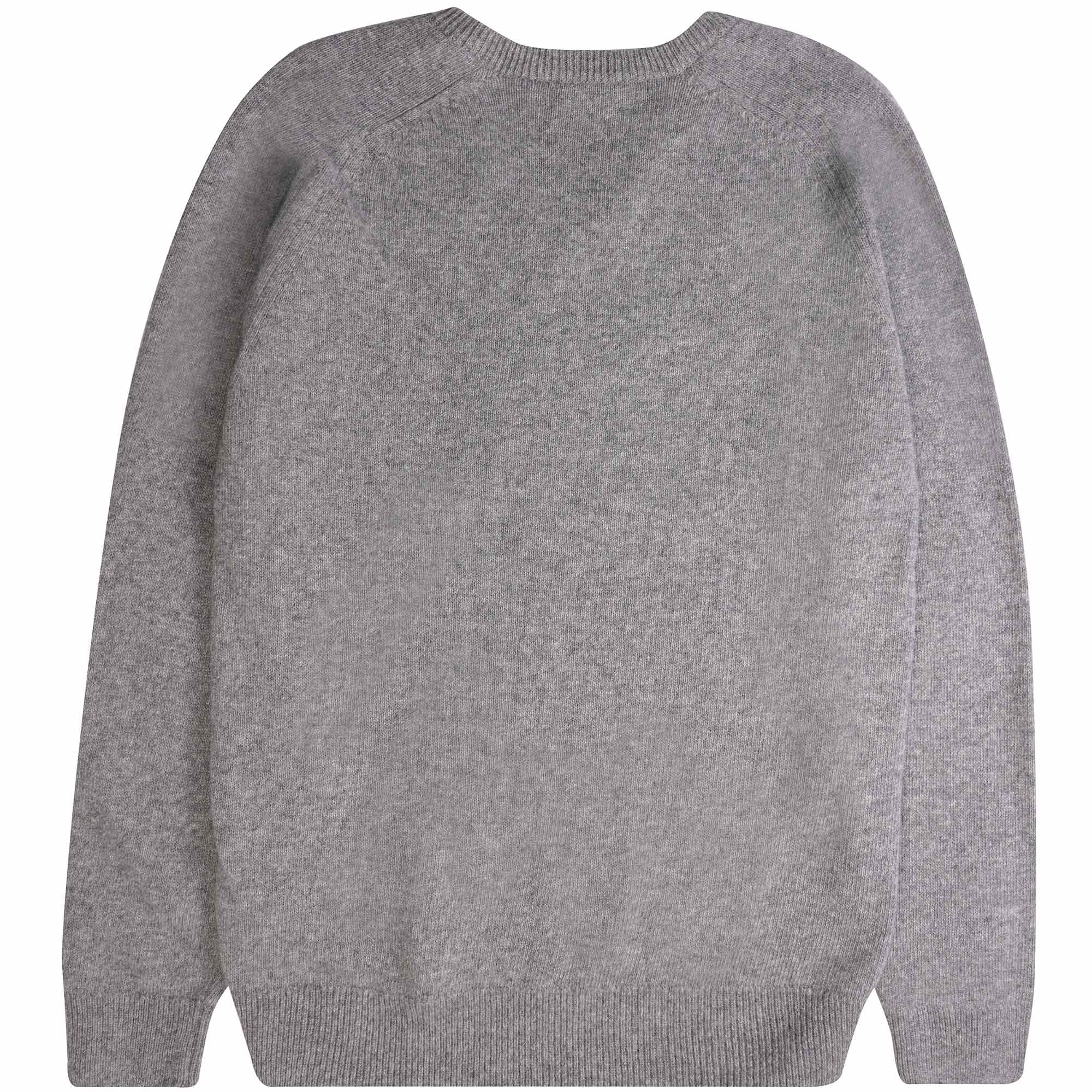 Pringle of Scotland V Neck Archive Lambswool Blend Jumper - Grey Marl