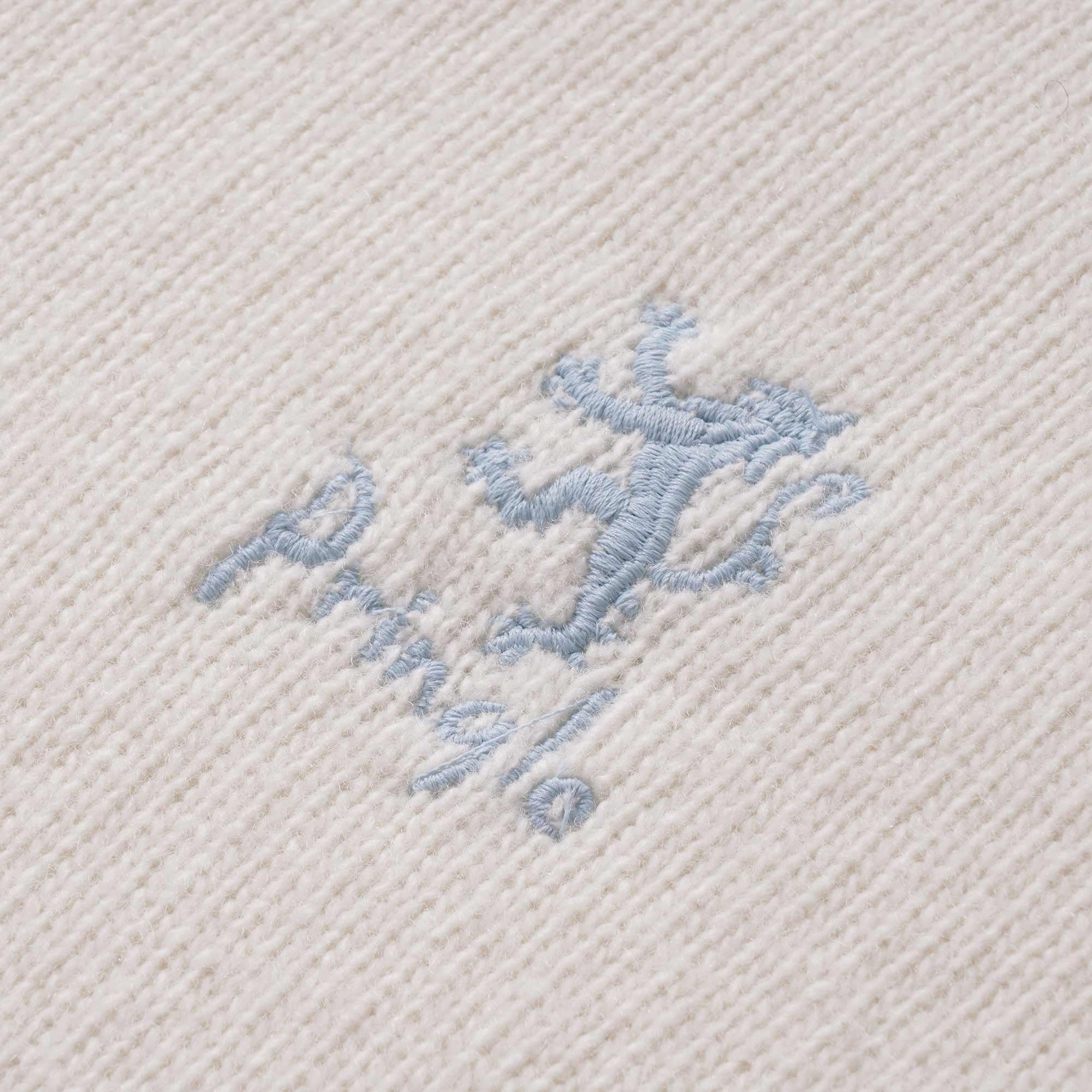 Pringle of Scotland V Neck Archive Lambswool Blend Jumper - Ivory