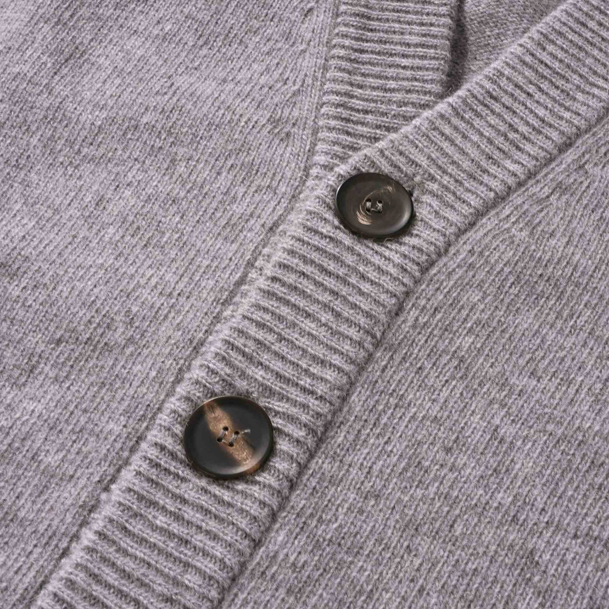 Pringle of Scotland Archive Lambswool Blend Cardigan - Grey Marl
