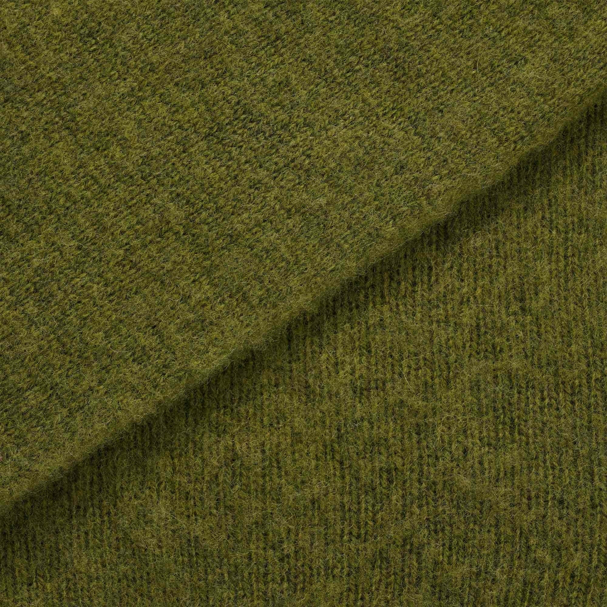 YMC Suedehead Crewneck Jumper - Olive