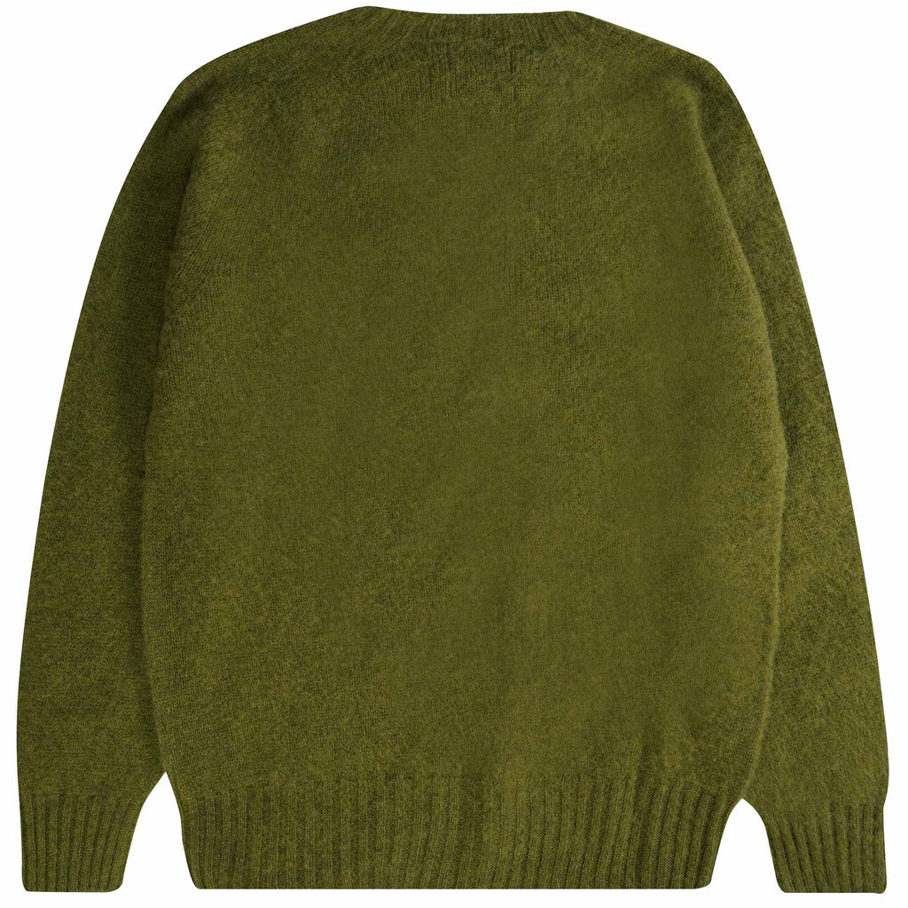 YMC Suedehead Crewneck Jumper - Olive