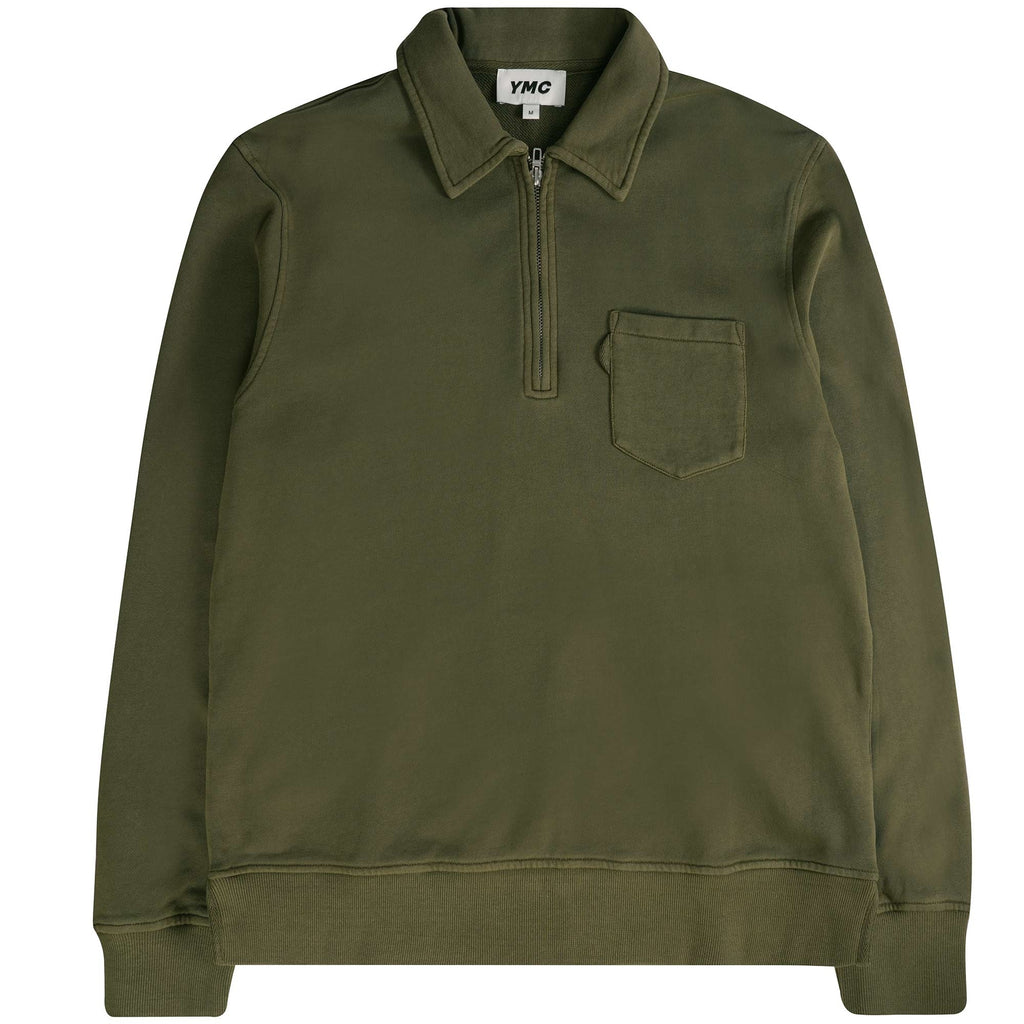 YMC Sugden Loopback Sweatshirt - Dark Olive