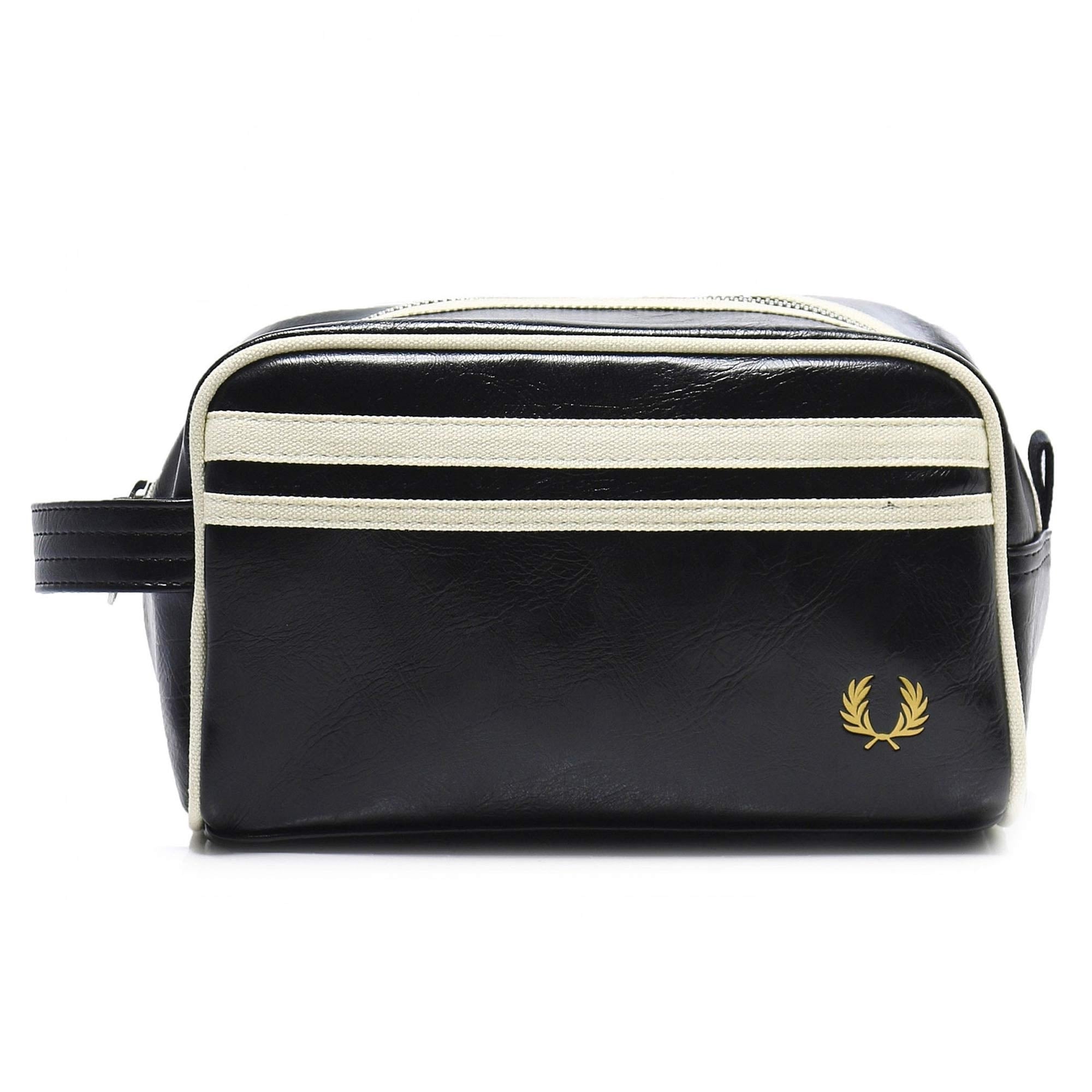 Fred Perry Classic Wash Bag - Black/Ecru