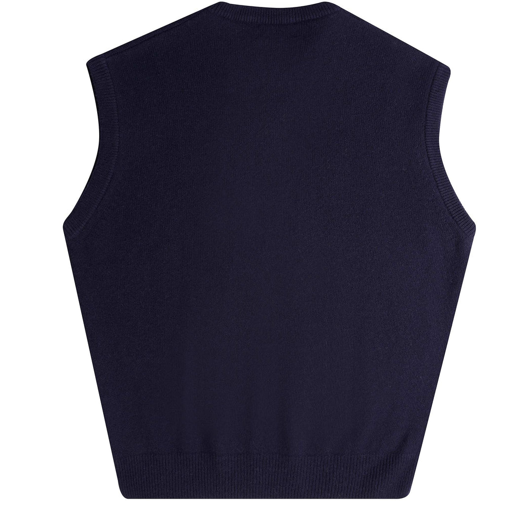 V Neck Sleeveless Jumper - Navy