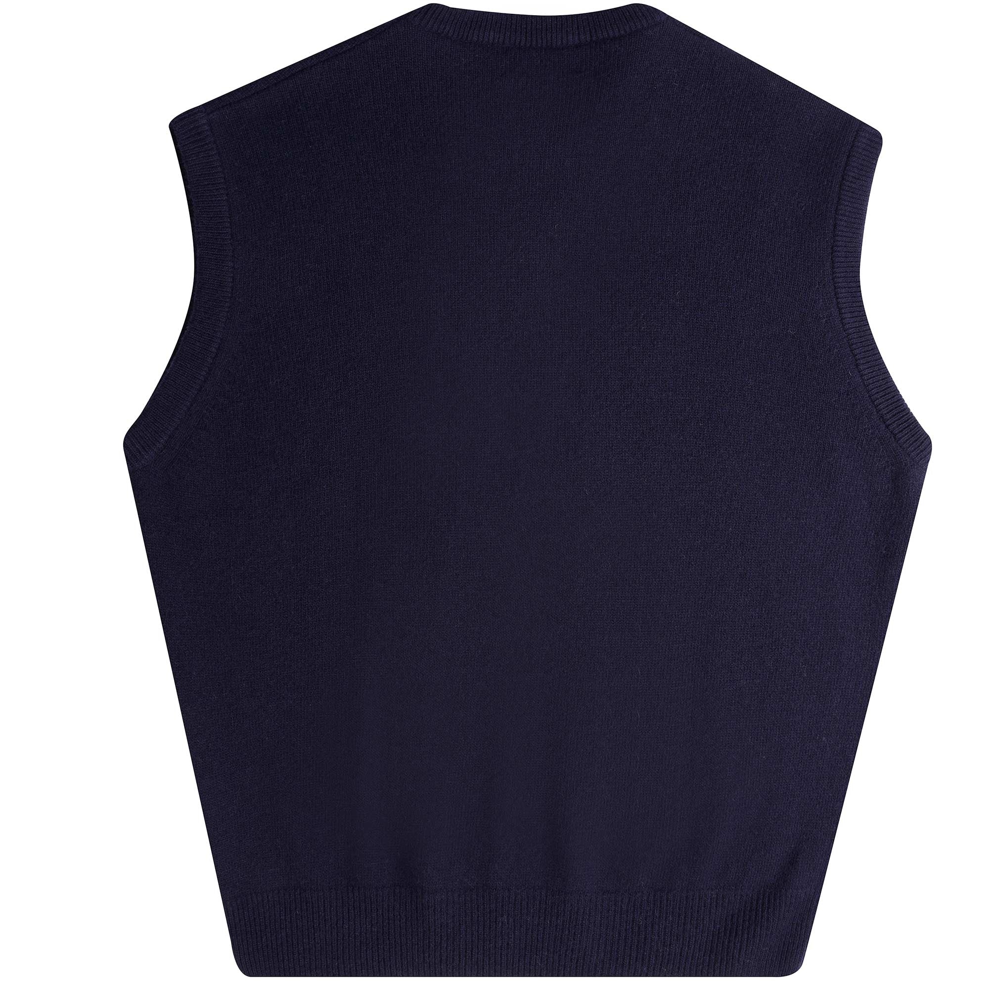 V Neck Sleeveless Jumper - Navy