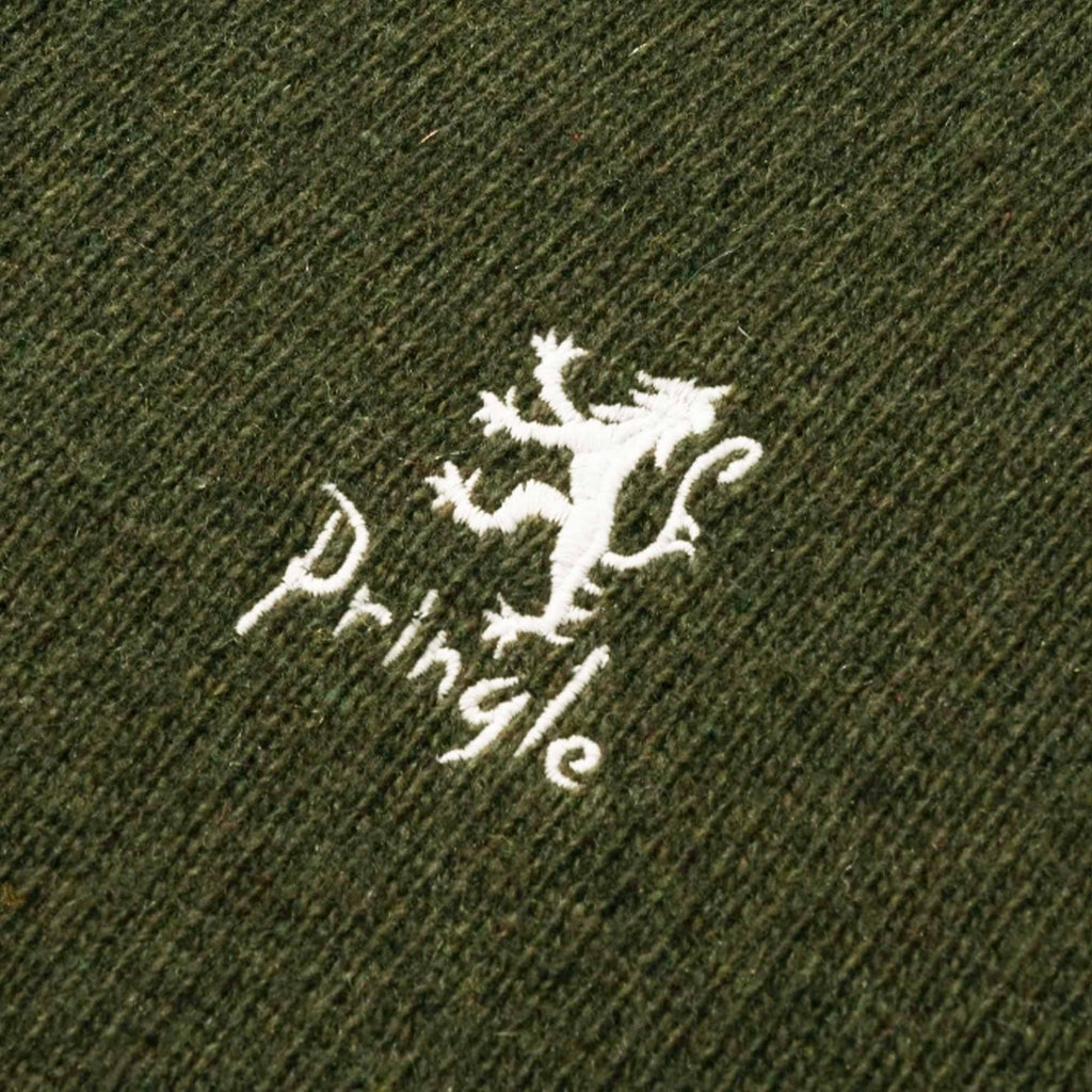Pringle of Scotland V Neck Archive Lambswool Blend Jumper - Pine Tree