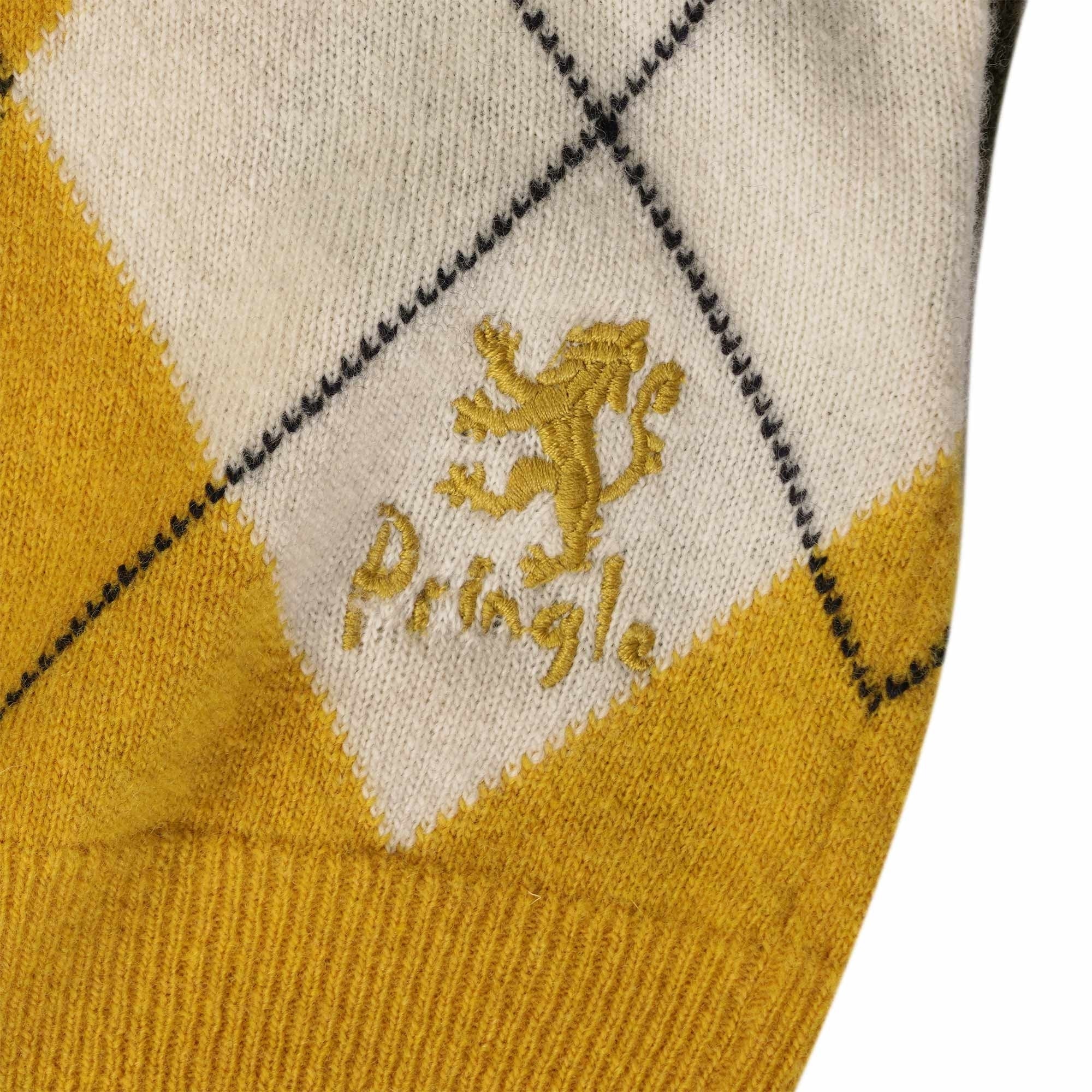 Pringle of Scotland Long Sleeve Argyle Jumper - Mustard