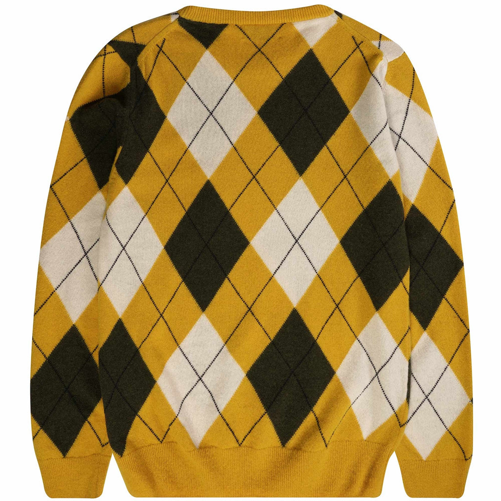 Pringle of Scotland Long Sleeve Argyle Jumper - Mustard