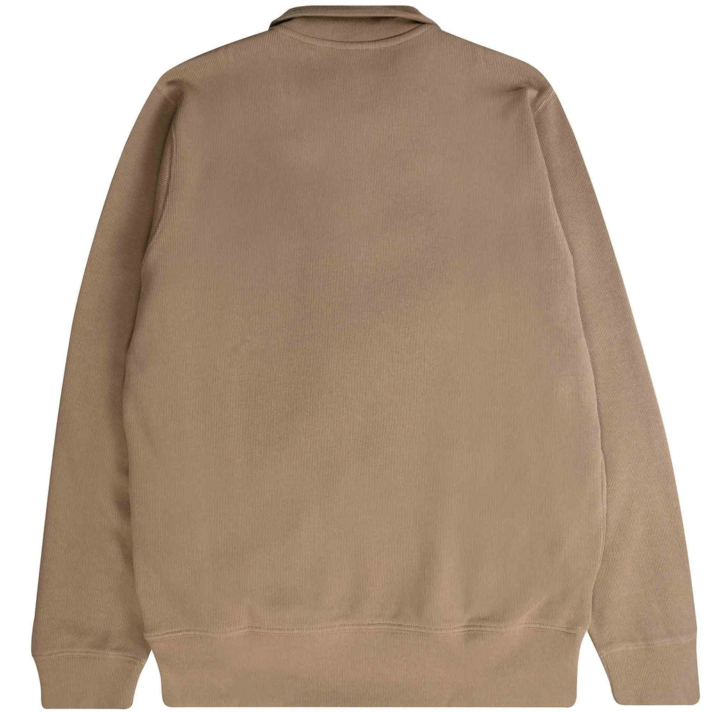 Lacoste Zippered Stand Up Collar Sweatshirt - Beige
