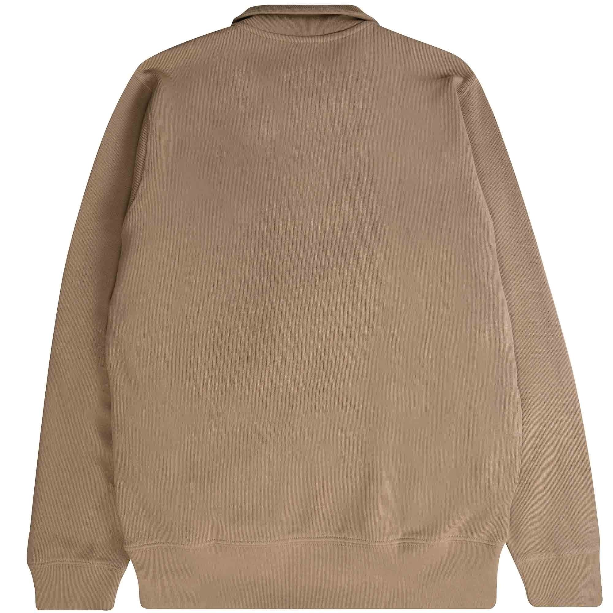 Lacoste Zippered Stand Up Collar Sweatshirt - Beige