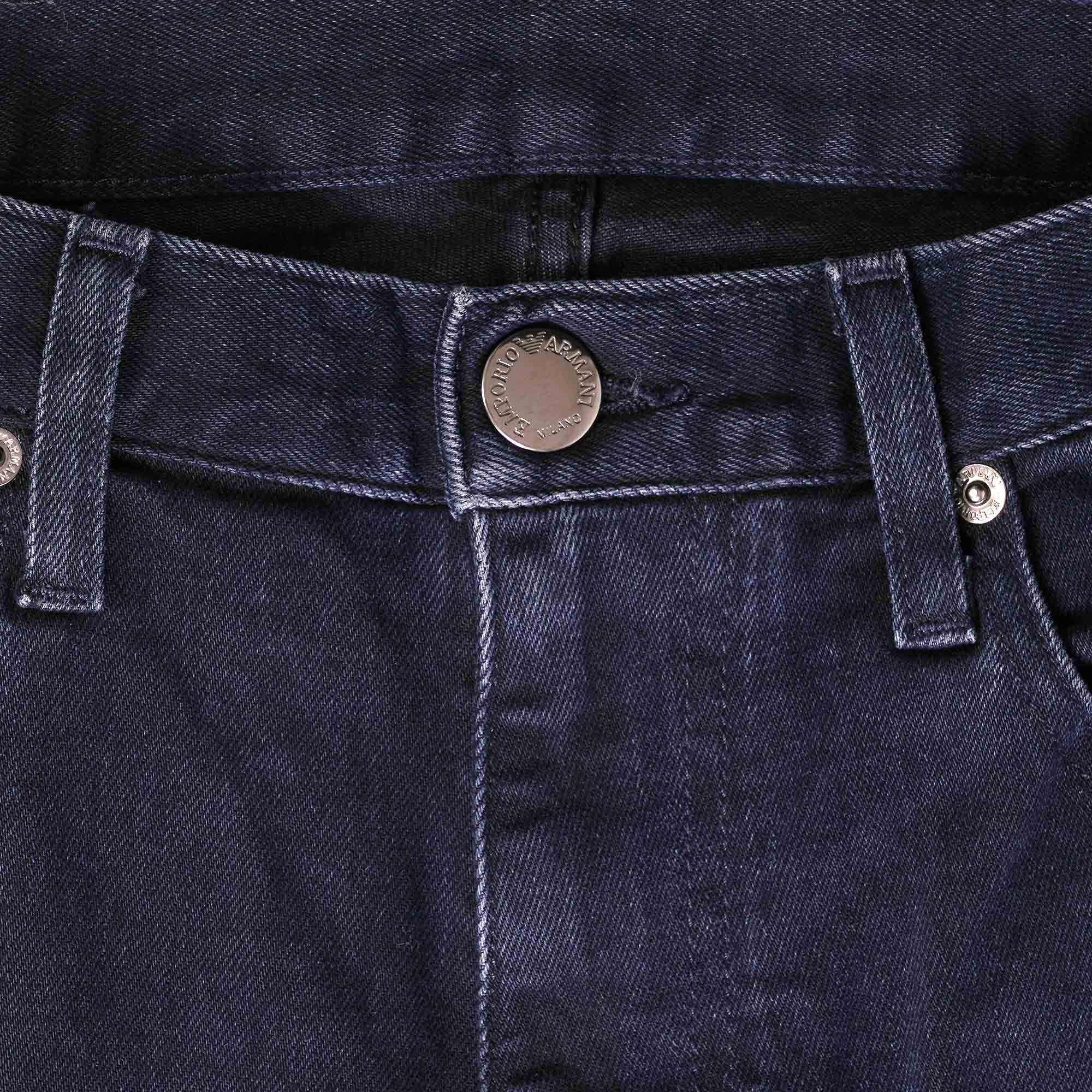 Emporio Armani J45 Regular-Fit Comfort Twill Denim Jeans - Denim Blue