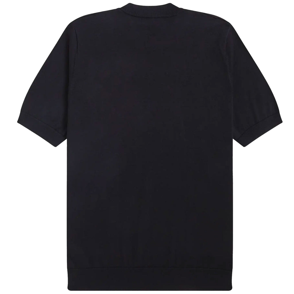 Fred Perry Striped Knitted T-Shirt - Black