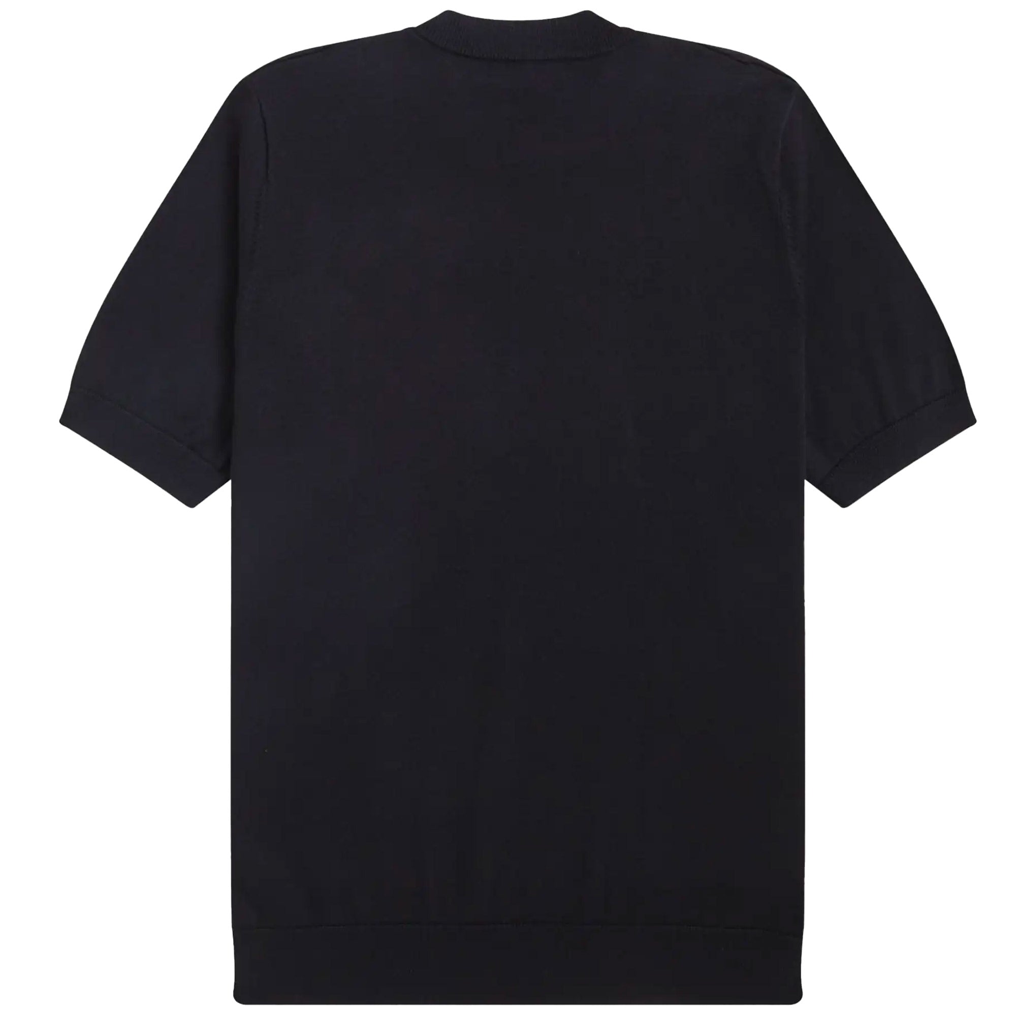 Fred Perry Striped Knitted T-Shirt - Black