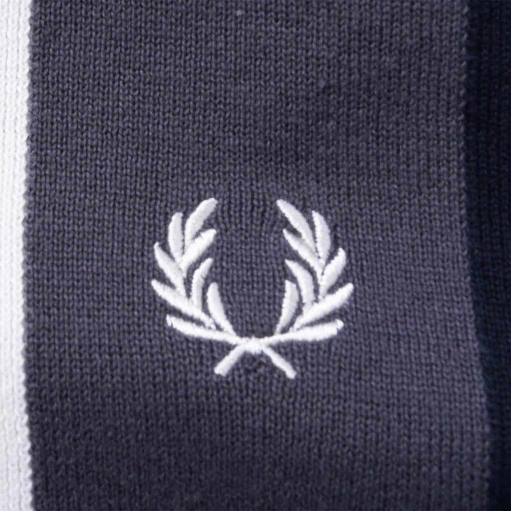 Fred Perry Striped Zip-Through Cardigan - Navy