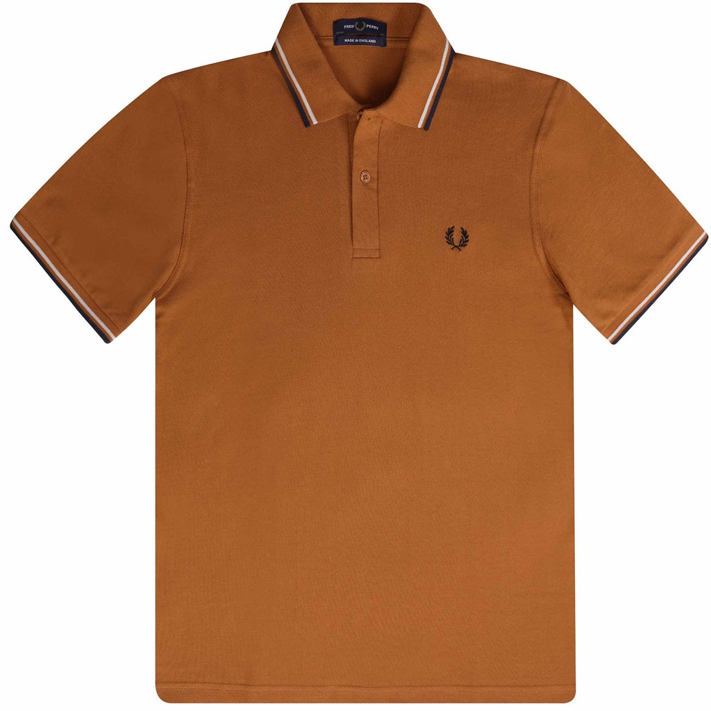 Fred Perry Reissues M12 Twin Tipped Polo Shirt - Nut Flake