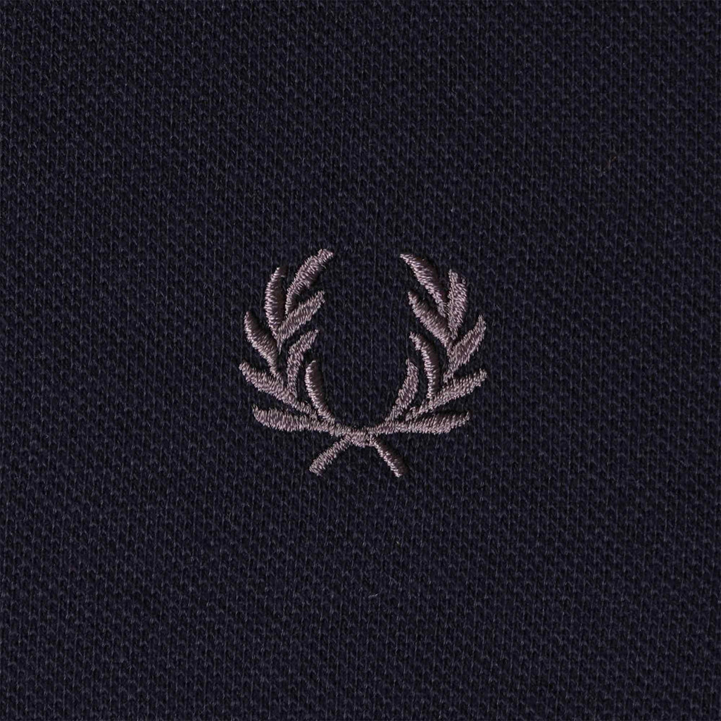 Fred Perry M4 Textured Stripe Polo Shirt - Navy