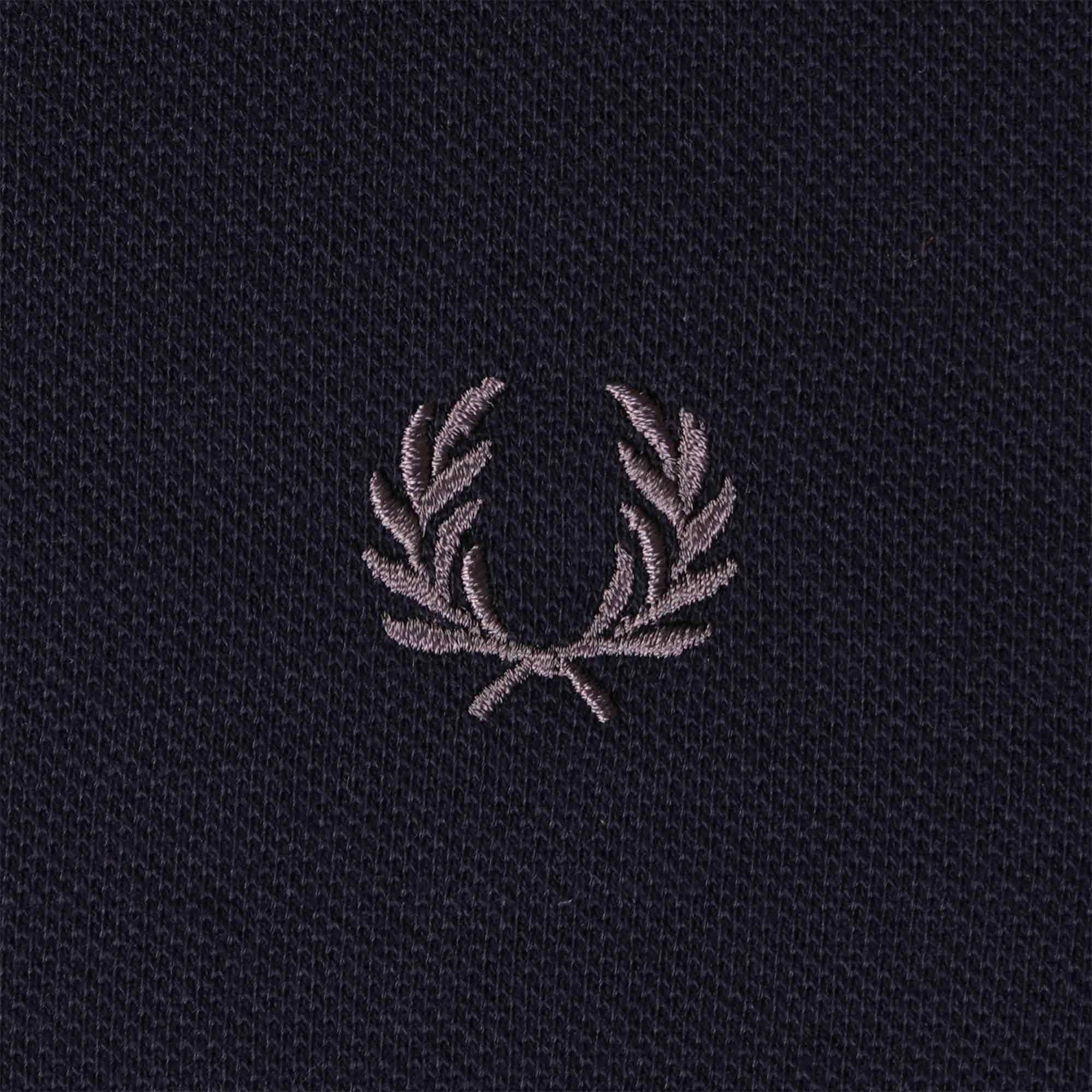 Fred Perry M4 Textured Stripe Polo Shirt - Navy