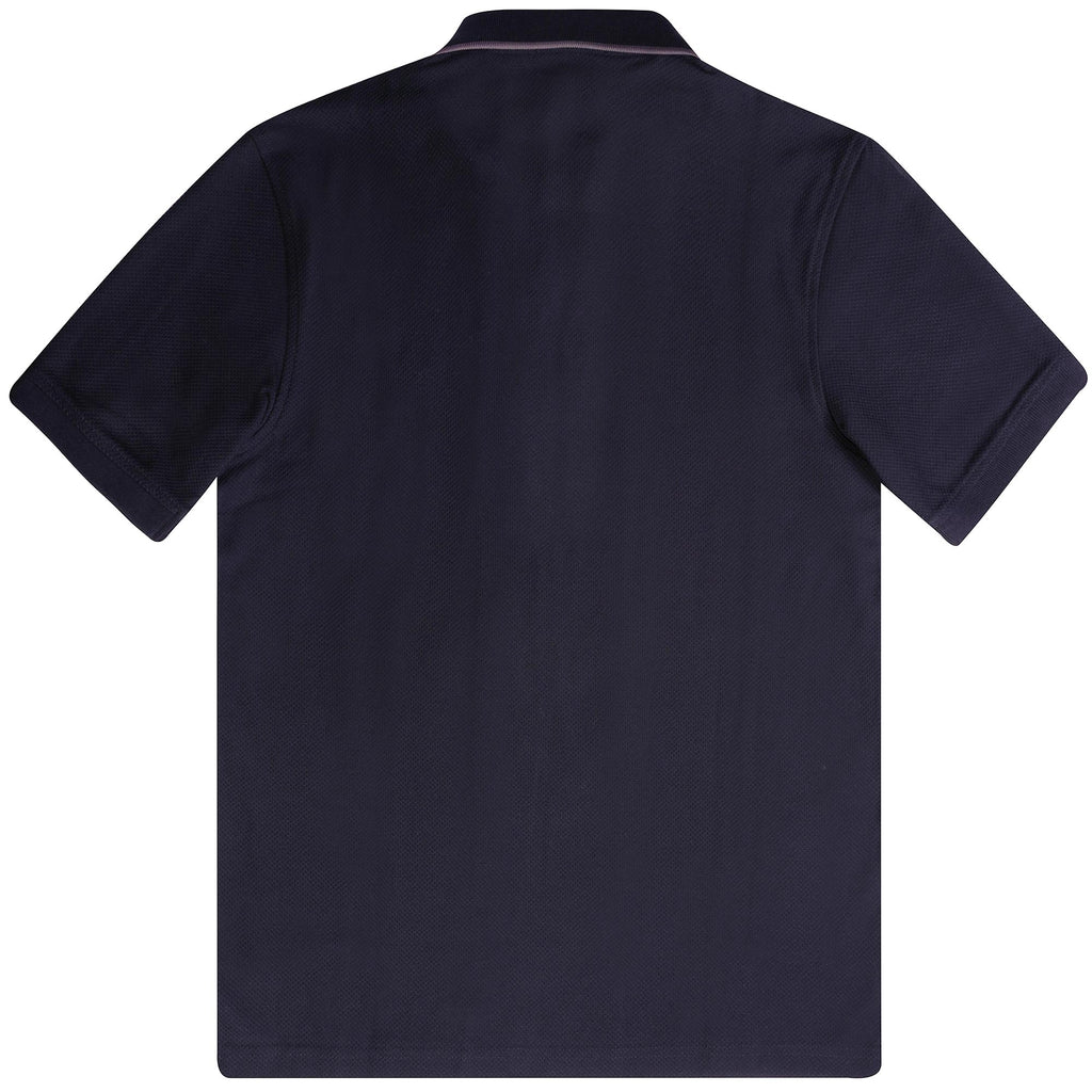 Fred Perry M4 Textured Stripe Polo Shirt - Navy