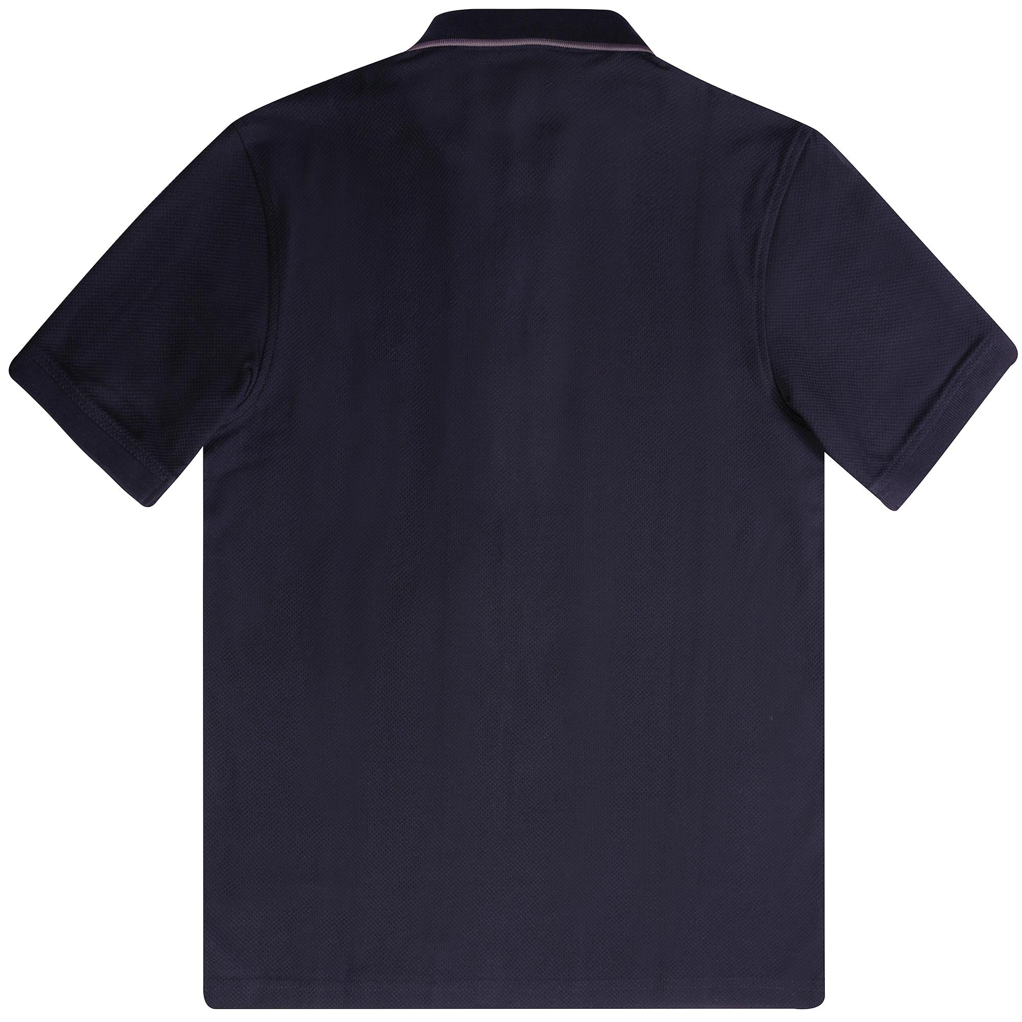Fred Perry M4 Textured Stripe Polo Shirt - Navy
