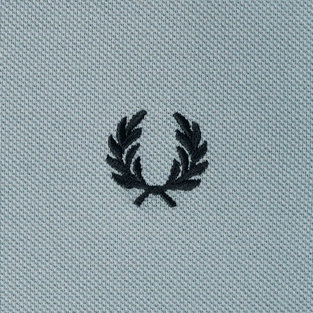 Fred Perry M4 Bomber Collar Polo Shirt - Silver Blue