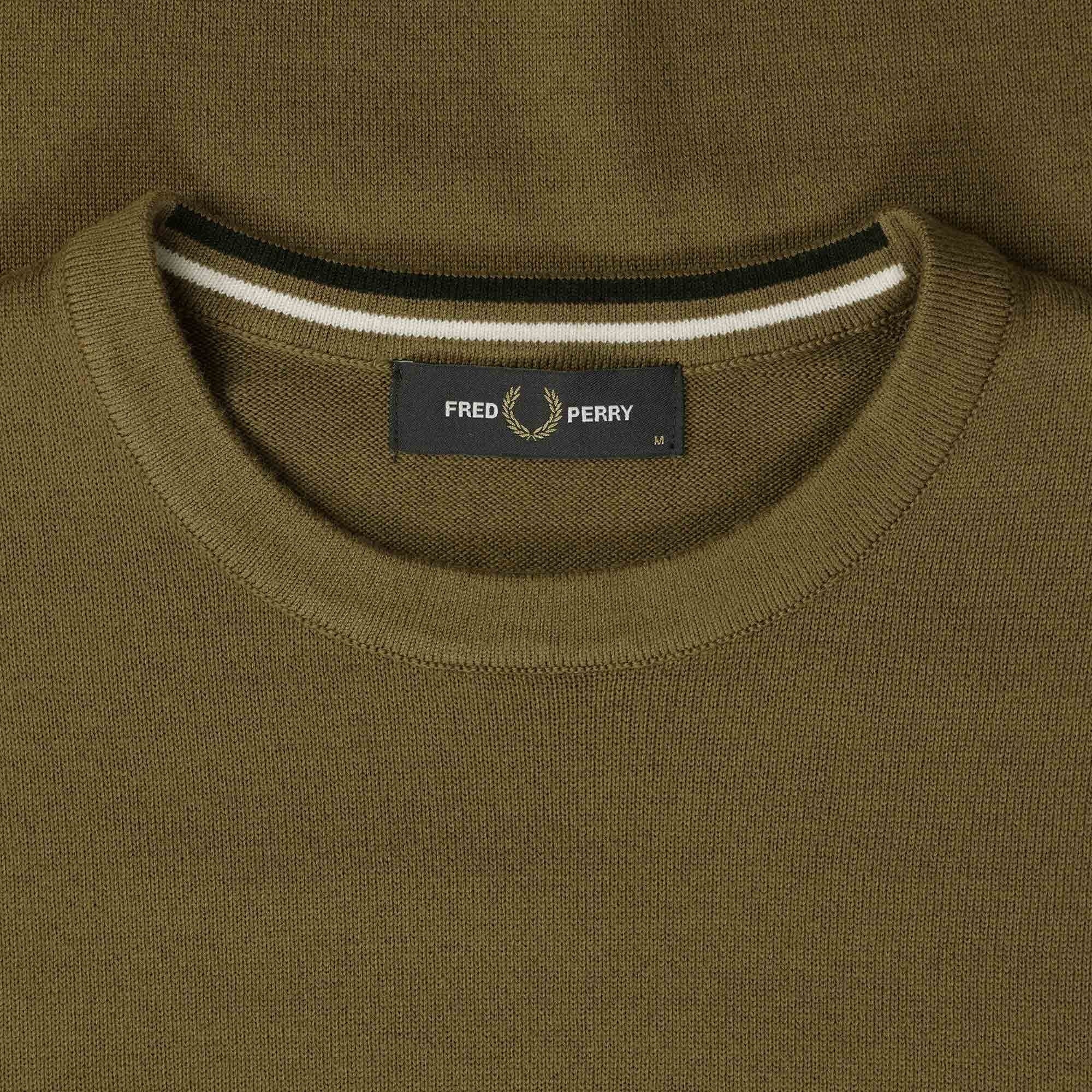 Fred Perry Classic Crew Neck Jumper - Shaded Stone